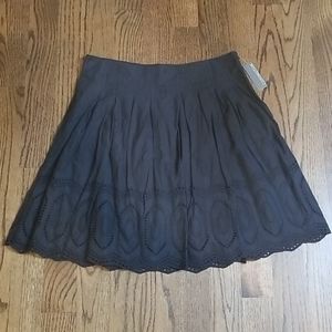 Black Eyelet Skirt